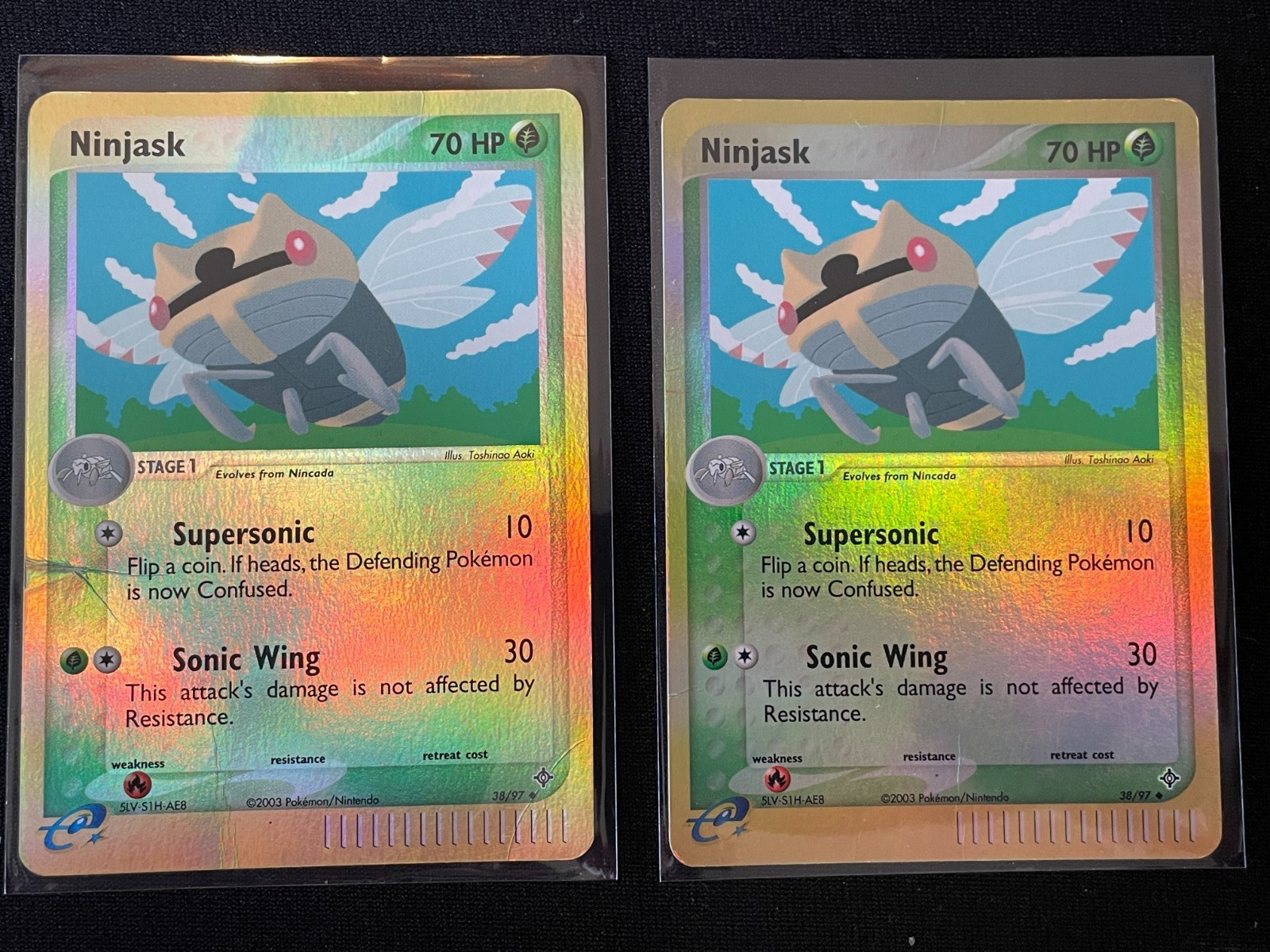 Ninjask 38/97 | 2003 Pokemon EX Dragon Reverse Holo | HP Heavily Played