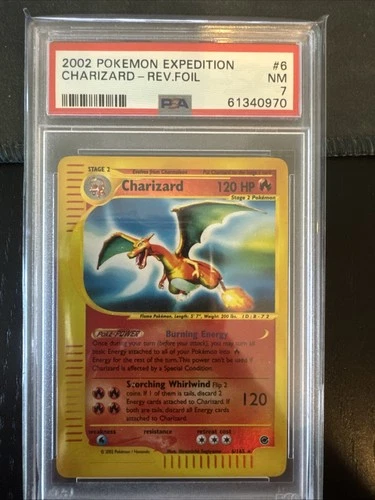 Charizard 006/165 Expedition Base Set Reverse Holo PSA 7
