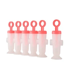 Cuisipro Snap-Fit Circle Pop Mold, 2.9oz/85ml, Set of 6, Coral