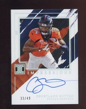 2022 Impeccable Impressions Courtland Sutton Broncos AUTO 33/49