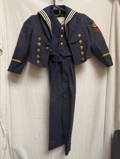 Antique German Wool Marine Navy Suit Toddler Child Sailor Uniform
