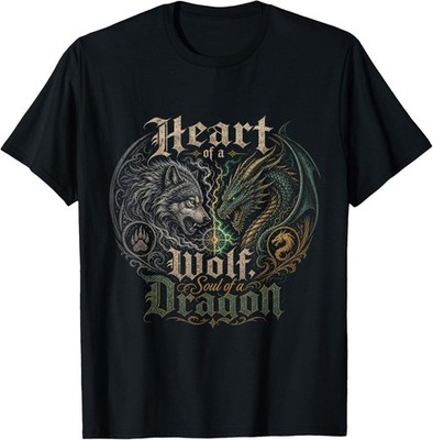 Heart of a Wolf Soul of a Dragon Unisex T-Shirt