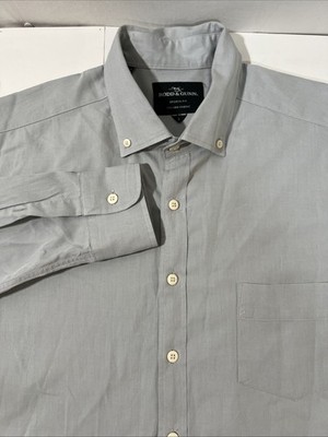 Rodd & Gunn Shirt Mens Large Light Blue Sports Fit Italian Fabric Albini