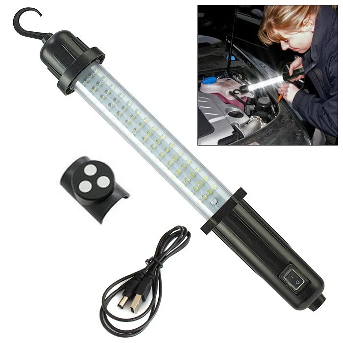 160 LED RECARGABLE INALÁMBRICO LUZ DE TRABAJO GARAJE INSPECCIÓN LÁMPARA ANTORCHA LUZ DE TRABAJO