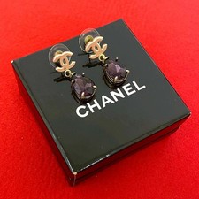 Chanel Coco Mark Earrings Women Gold One Size 592887