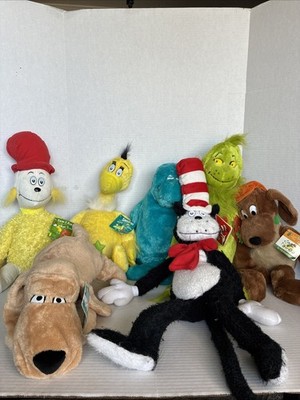 Dr. Seuss Kohl's Cares Plush Lot of 7 Items | Grinch, Cat in the Hat, Sam I Am