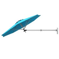 COSTWAY Garden Wall Mounted Cantilever Umbrella Patio Tilting Sunshade Parasols