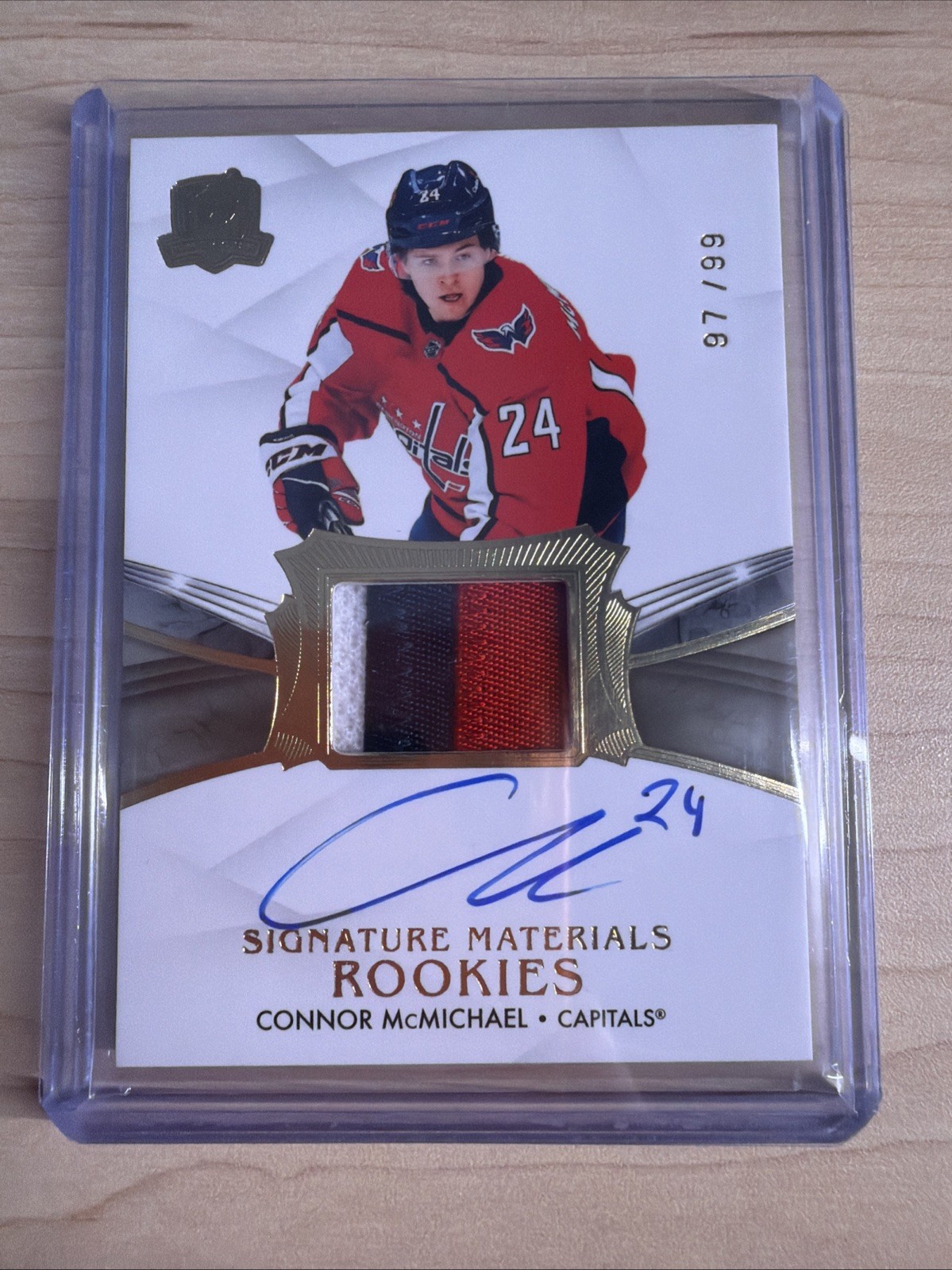 2020-21 Upper Deck The Cup - Signature Materials Connor McMichael Rookie 97/99