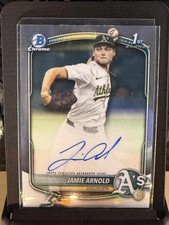 2025 Bowman Draft #CPA-JA Jamie Arnold Chrome Prospect Autographs