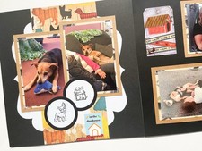 Dog Scrapbook Pages, 12 by 12 Premade Dog or Puppy Layouts, Dog Pages