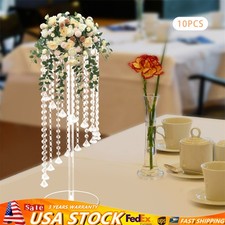 10 Pcs Acrylic Vase Stands Party Wedding Crystal Centerpiece Table Decoration