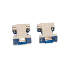 1in Null Modem Adapter DB9 Female to DB9 Female - Yellow-black