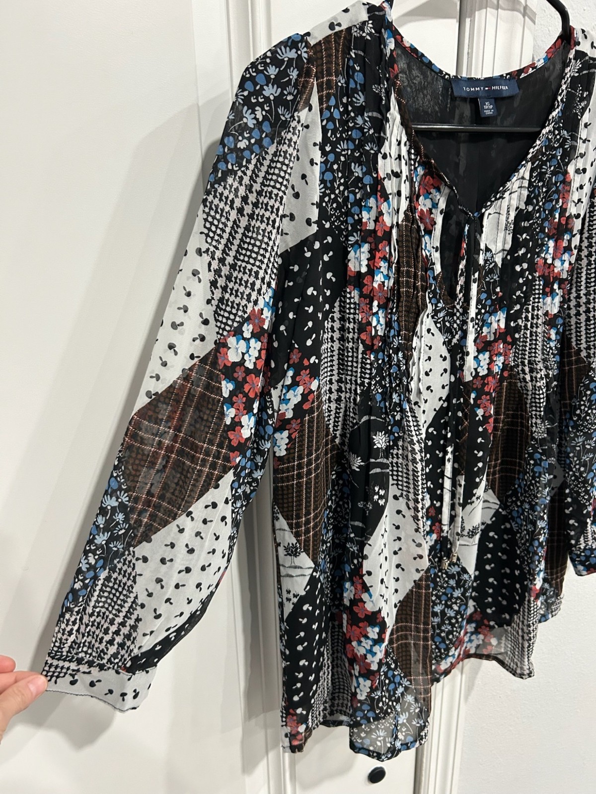 Tommy Hilfiger Multicolor Patchwork Pleated Long … - image 5