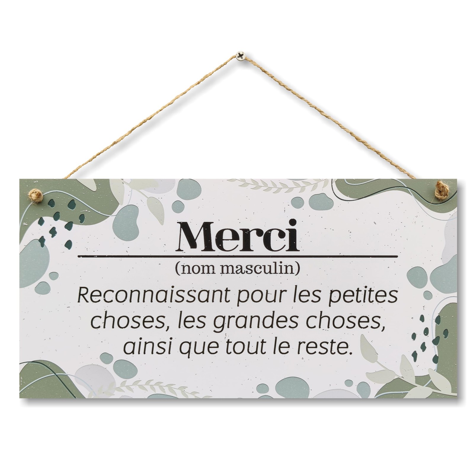 Merci enseignes pour la maison decoratives murales affiche bois