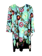 Gabby Skye Dress Size 10 Floral Colorful Print 3/4 Sleeve Shift Women NEW W/Tags