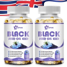 Black Seed Oil Capsules - 100% Pure Organic COLD PRESSED Cumin Nigella Sativa