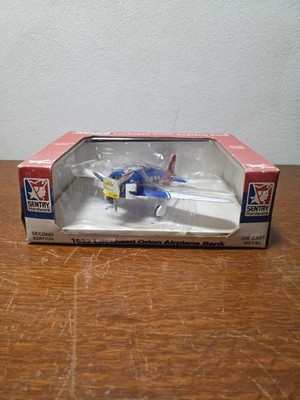 Sentry Hardware 1932 Lockheed Orion Die Cast Airplane Coin Bank NIB Vintage