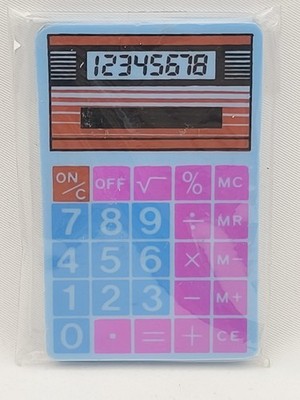 Rare Vintage Calculator Eraser 80s 90s Pastel Blue Kawaii Retro Sealed NIP