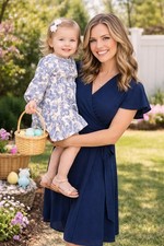 Janie and Jack Toddler Girls Easter Dress Size 3 Blue Yellow Paisley Ruffle Line