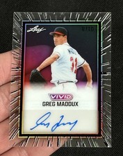 Greg Maddux Auto /10 Clear - 2025 Leaf Vivid Baseball VC-GM1
