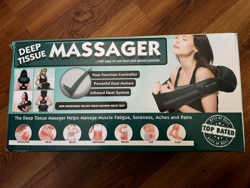 Deep Tissue Massager  Shiatsu Neck and Back Office and Car use 4 function