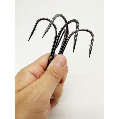 5PCS 10PCS 20PCS Fishing Treble Hooks Large Size 4/0#-12/0# Strong Sharp Trip... - Picture 4 of 6