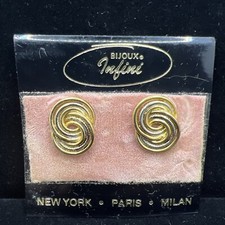 Vintage Bijoux Infini Clip On Earrings