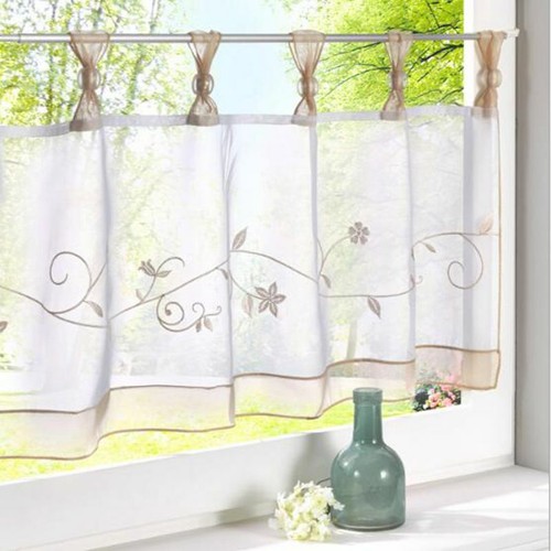 Available Cafe Panel Kitchen Bathroom Ready Made Voile Net Curtains 6 Size - Picture 40 of 51
