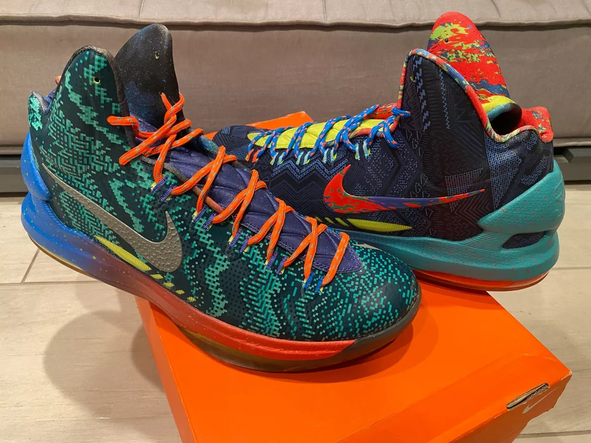Nike KD 5 V What The KD WTKD Multi Color Kevin Durant 598601 400 Size 13