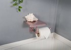 Toilet roll holder & shelf toilet paper holder toilet paper storage steel 