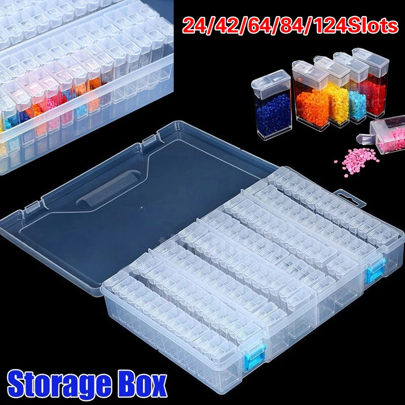 Clear Transparent Plastic Storage Box Jewelry Bead Storage