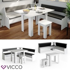 Set panca ad angolo Panca da cucina Panca Set con tavolo Roman Bianco Vicco