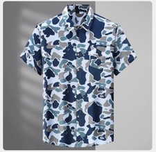 NEW Mens Short Sleeves Shirts Pocket Relaxed Casual Shirts Big Size Tops HOT  