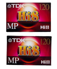 2 TDK Hi8 MP 120min Camcorder Video Tapes P6-120H8MP NEW