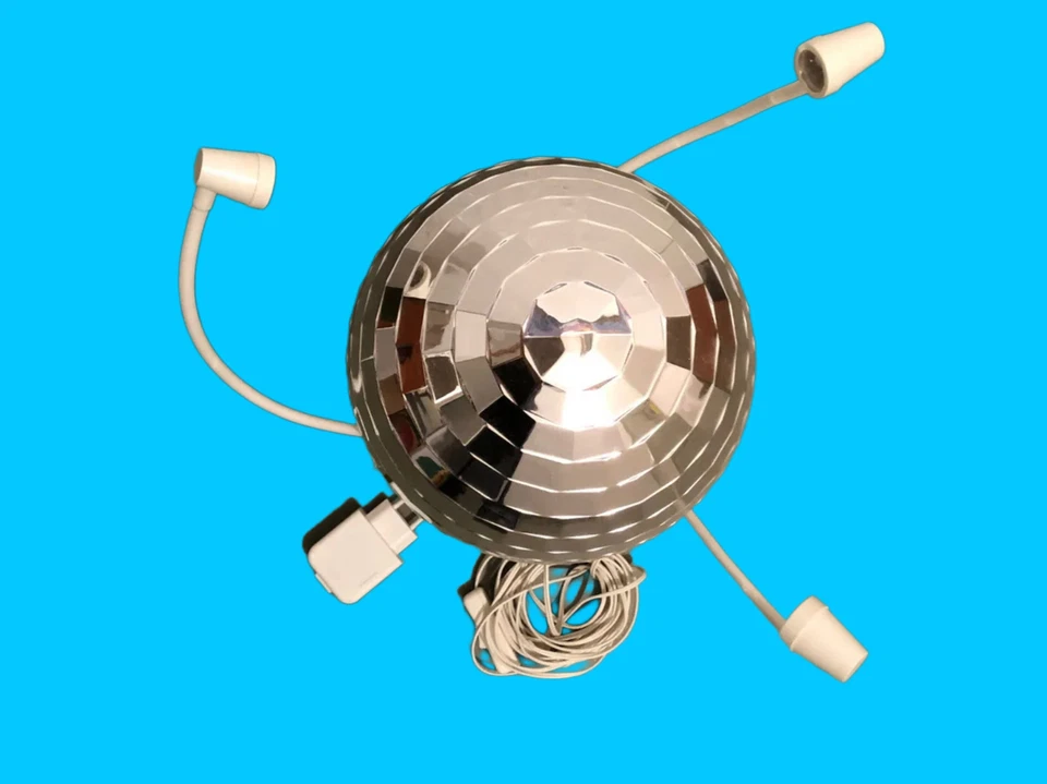 Ikea Discokugel DANSA drehende Deckenlampe  3 LED Leuchten mit 5m Kabel Stecker - Bild 2 von 4