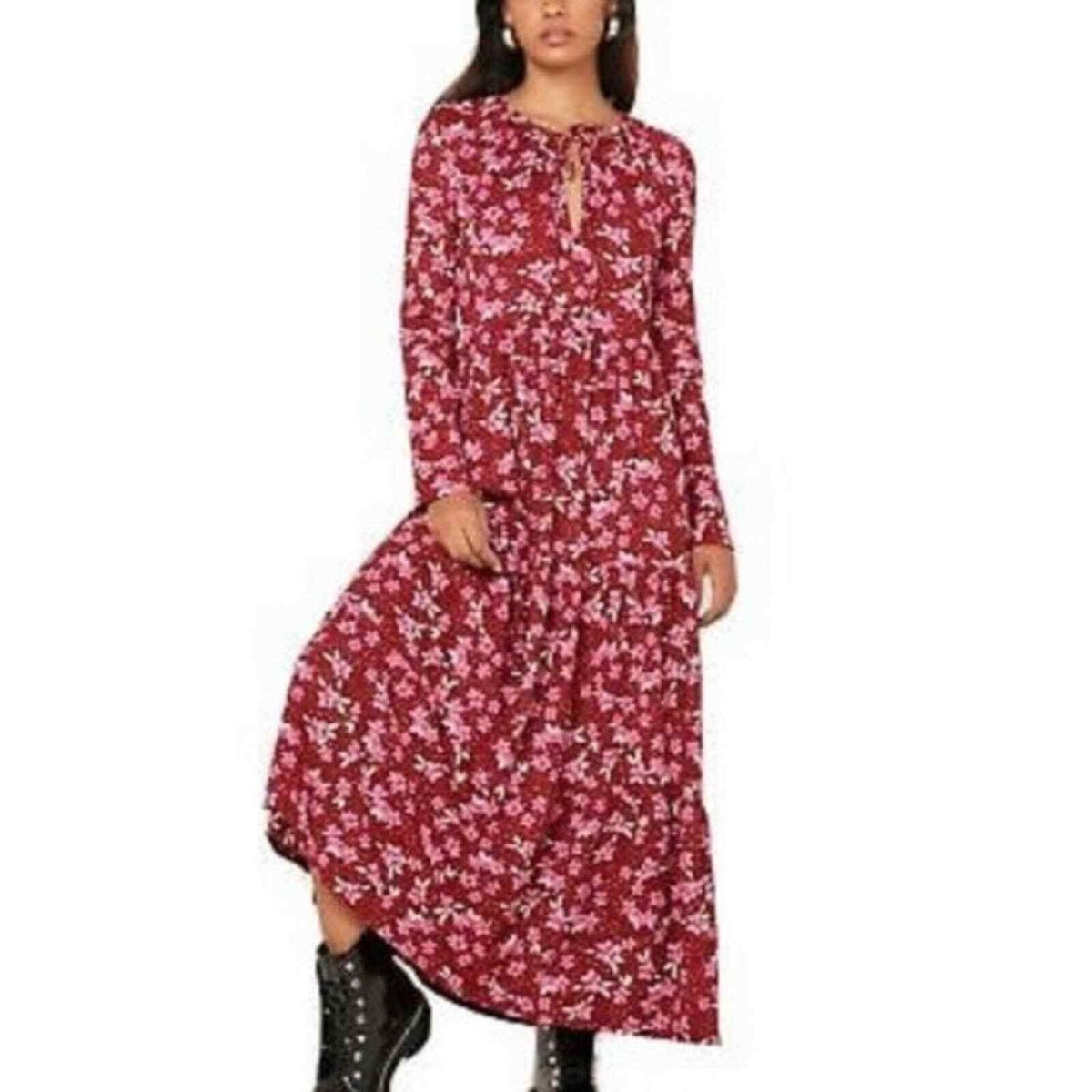 event midi dress Women's With You In Mind Black Beaded V-Neck Midi Dress | Size: S