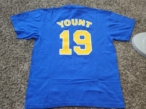 Vtg 1999 Robin Yount Milwaukee Brewers HOF Cooperstown Blue T Shirt Sz Mens XL - Picture 6 of 8