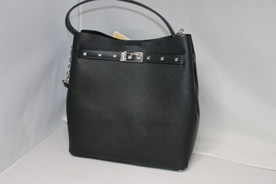 michael kors brooke medium pebbled leather bucket bag