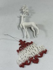 Merry Christmas Deer 2pc Christmas Decorative Tree Ornament Holiday Decoration