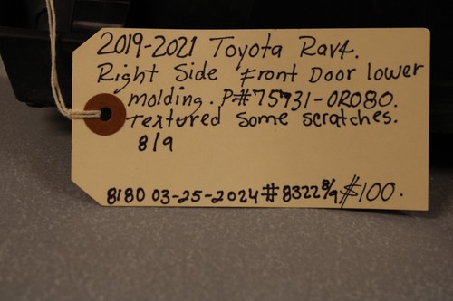2019 2020 2021 TOYOTA RAV4 RIGHT SIDE FRONT DOOR LOWER MOLDING TEXTURED - Bild 10 von 10