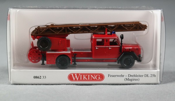 Wiking 086233/ 0862 33 (H0,1:87) Feuerwehr - Drehleiter Magirus DL 25H Neuware-image