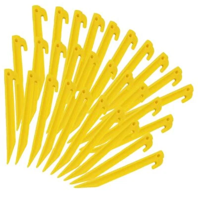 AITIME 30 Pcs 9 Inch Plastic Tent Stakes Durable Garden Lawn Tarp Stakes Tent Spikes...