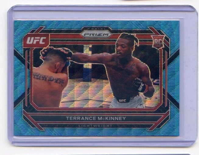 2023 Panini Prizm UFC TERRANCE MCKINNEY RC ROOKIE #31 T-REX BLUE WAVE PRIZM