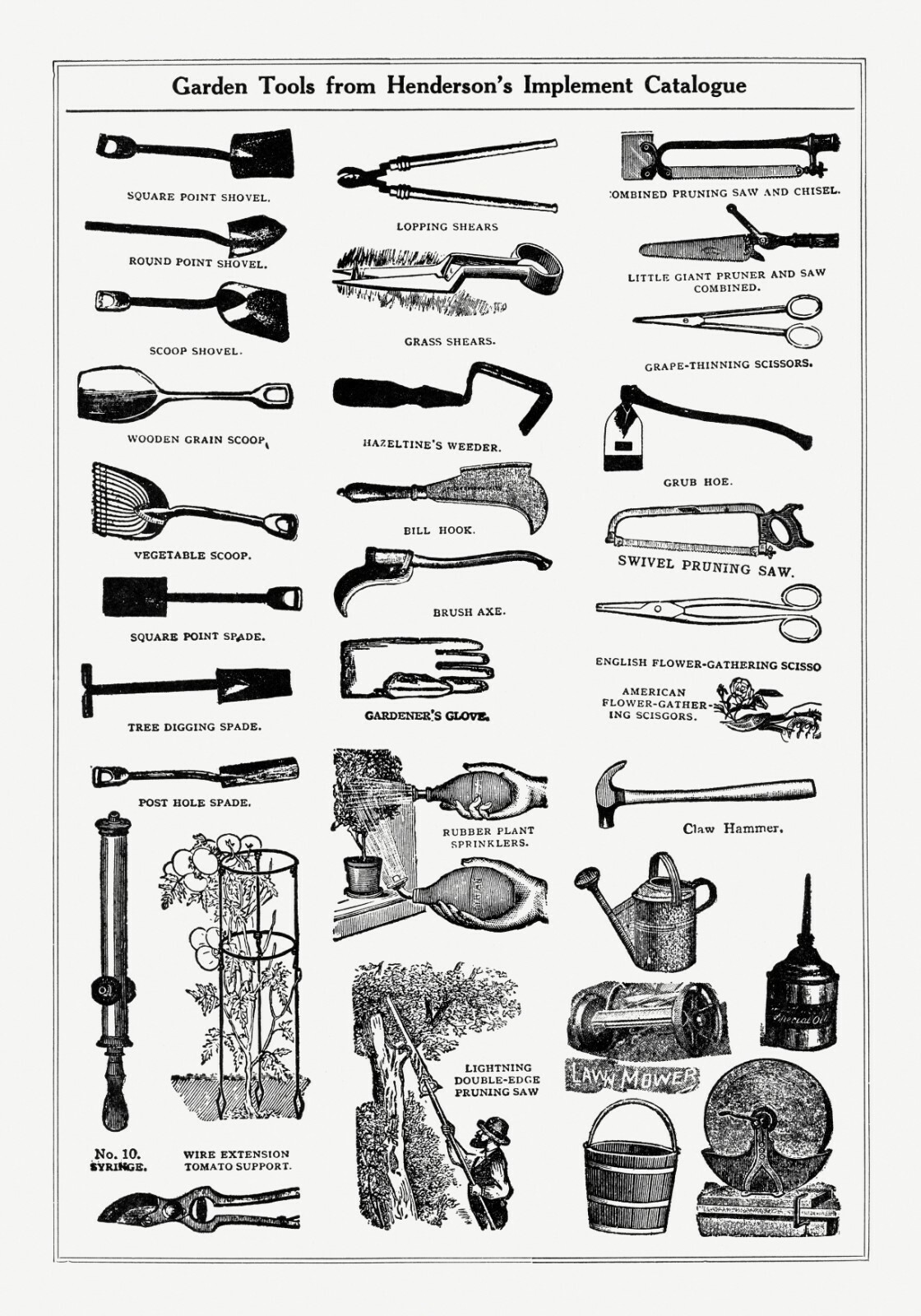 Garden Tools Henderson's Catalogue Vintage Poster Retro Decor A4 Wall Art Print eBay