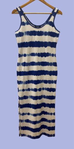 Ralph Lauren Women’s Tie Dye Stripe Tank Dress Blue White Small NWT $125
