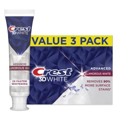 Crest 3D White Glamorous White Toothpaste 3.8oz Pack of 4 Advanced Whitening