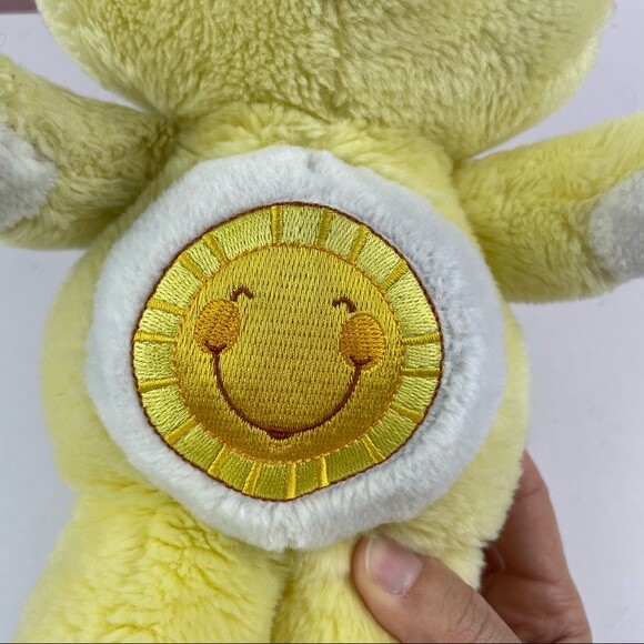 Vintage Funshine Sunshine Yellow Care Bear Stuffed Animal Plush