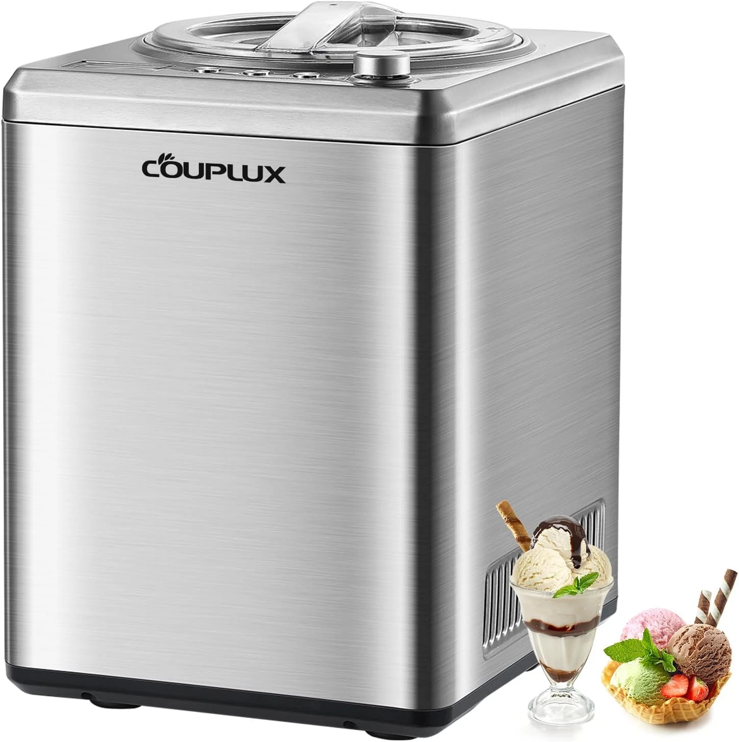 2.64 Qt Ice Cream Maker, Largest Capacity & Fast Freezing Ice Cream Machine with