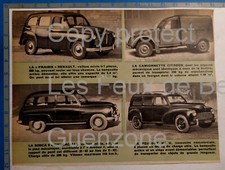 SIMCA 9 PRAIRIE RENAULT PEUGEOT 203 CITROEN camionnette 1953 document photo