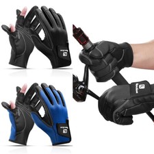 Winter Warm Waterproof 2 Cut Fingers Ice Fishing Cycling Gloves for Cold Weather